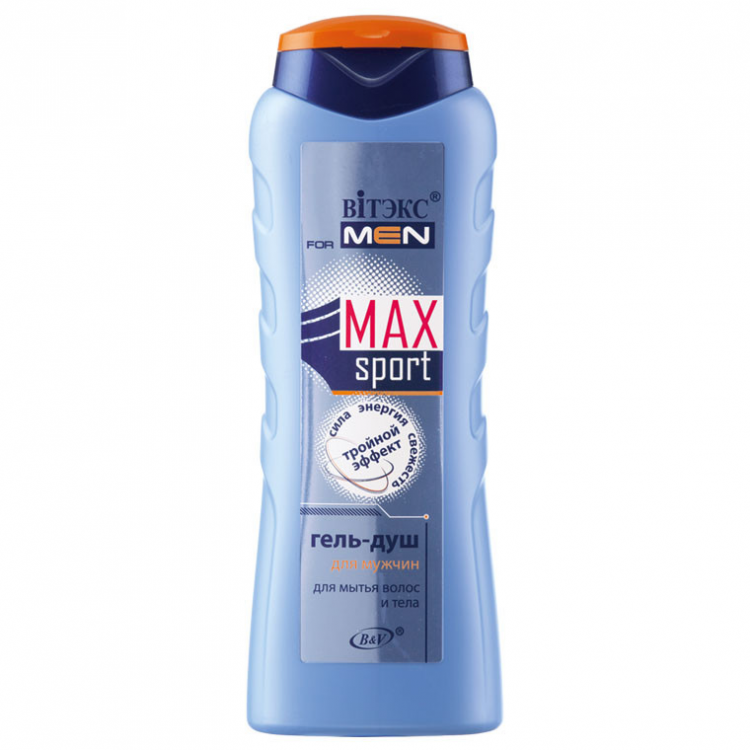 Гель-душ для мужчин Max sport для мытья волос и тела