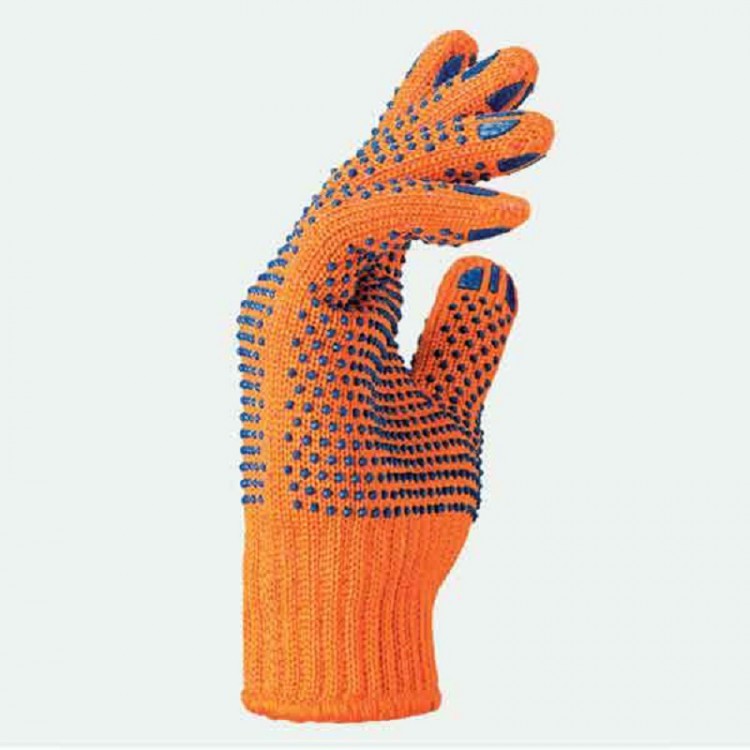 Перчатки "Стандарт Долони" с ПВХ 2-х сторон. оранжевые
