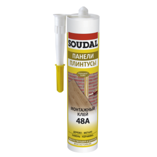 Клей Soudal для стеновых панелей каучуковый 48А 300 мл (15шт/уп)