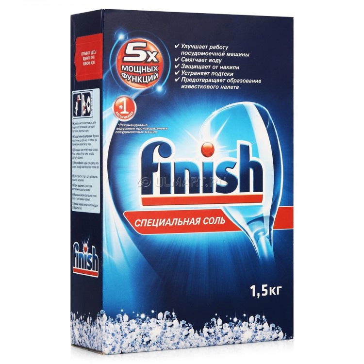 Соль для посудомоечных машин, FINISH (1,5 кг)