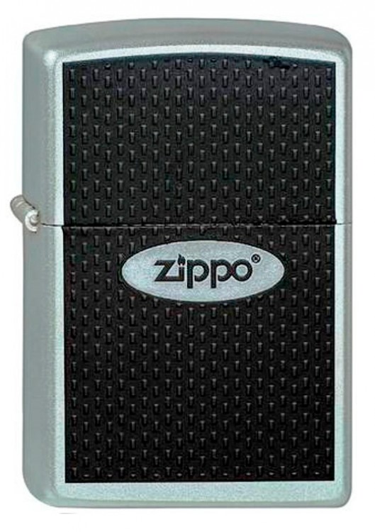 Зажигалка ZIPPO "Zippo Oval", с покрытием Satin Chrome 36x12x56 мм(205)