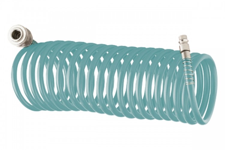 Шланг пневматический спиральный 10м с быстросъемными соединителями Stels (57007)