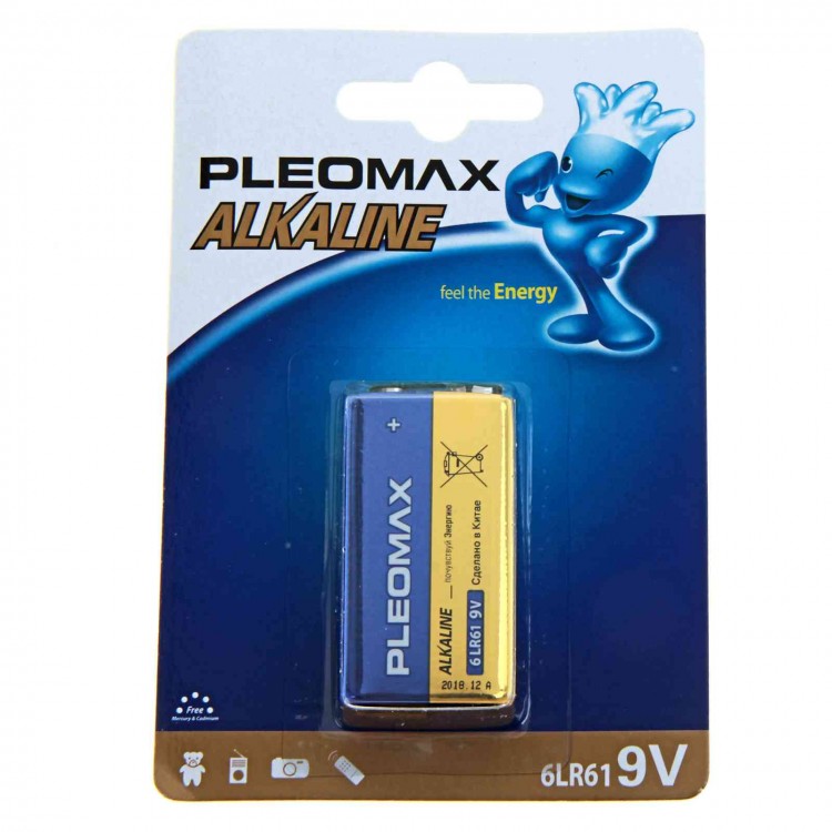 Батарейка "крона" Pleomax 6LR61 9V