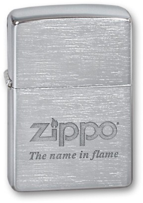 Зажигалка ZIPPO Name In Flame, с покрытием Brushed Chrome, 36x12x56 мм(200)