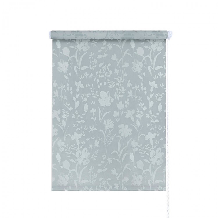 Мини-штора рулонная Ирисы 52х175 серый