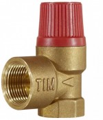 Клапан предохранительный TIM 1/2внх1/2вн (BL-22FF-K-3bar) красный