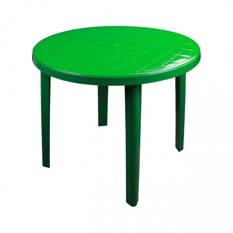 Стол пластм. круглый 90х90х75см эконом (зеленый) М5678