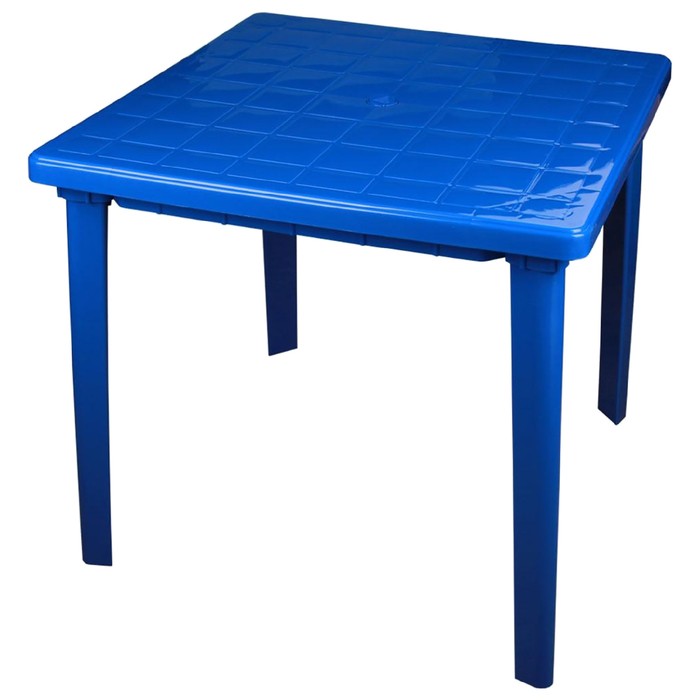 Стол пластм. квадрат 80х80х74см (синий) М2594