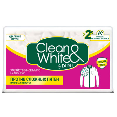 Мыло хозяйственное Clean and White 125гр