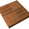 Плитка тротуарная вибролитая "Паркет гладь" коричневая (50х50х5см)
