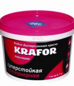 Краска В/Д интер. суперстойкая 6,5кг "KRAFOR" (розовая)