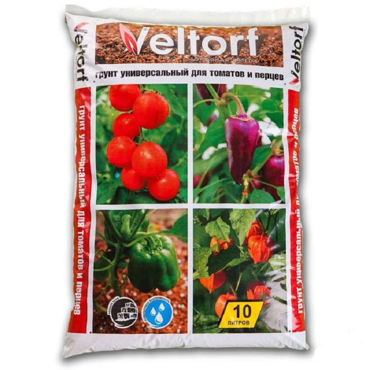 Грунт для томатов и перцев универсальный 10л Veltorf