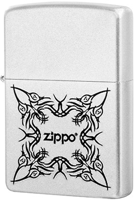 Зажигалка ZIPPO Tattoo Design, с покрытием Satin Chrome 36x12x56 мм(205)