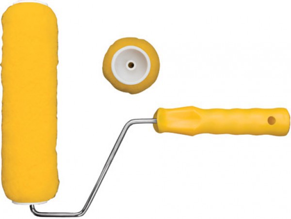Ролик полиэстеровый "FIT", желтый, диам.40/64мм; ворс 12мм 150мм