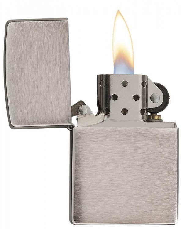 Зажигалка ZIPPO Brushed Chrom 36х12х56 мм (200)