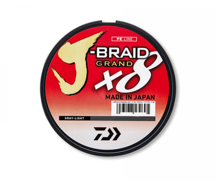 Леска плетеная DAIWA "J-BRAID GRAND X8" 0.10MM-135M GRAY-LIGHT,12793-010