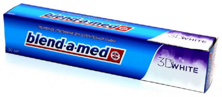 Паста зубная blend-a-med 3D white 50мл