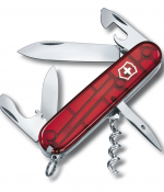 Нож перочинный VICTORINOX Spartan, 91 мм, 12 функций, полупрозрачный красный(1.3603.Т)
