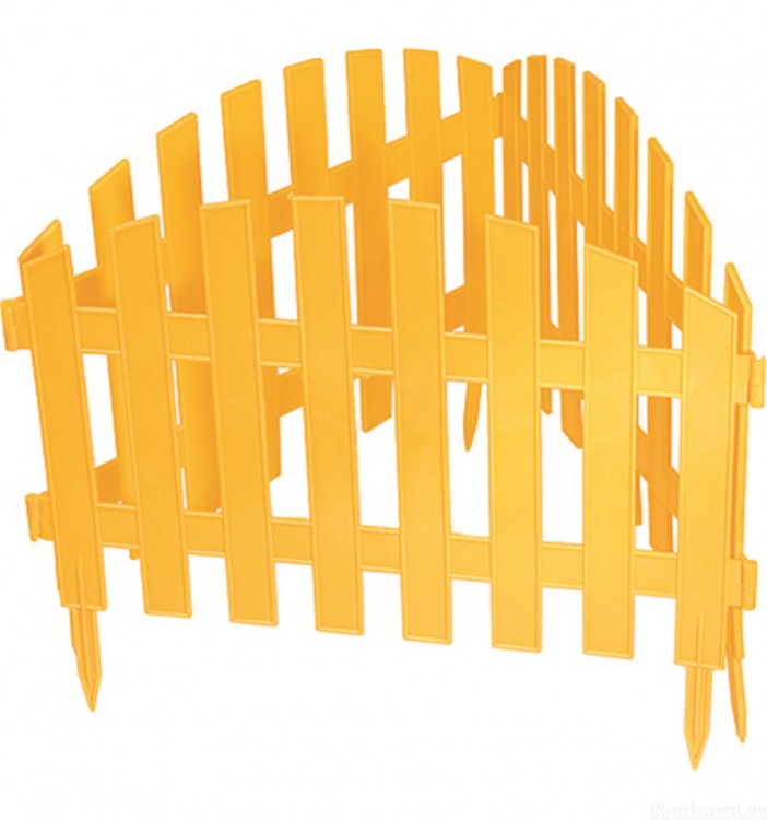 Забор декоративный 0,28х3м желтый