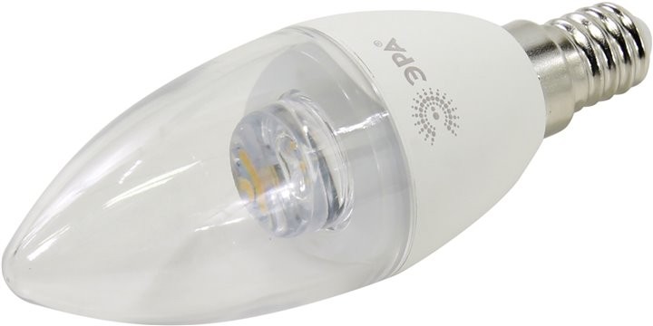 Лампа светодиодная ЭРА свеча B35 7w 840 E14, яркий свет