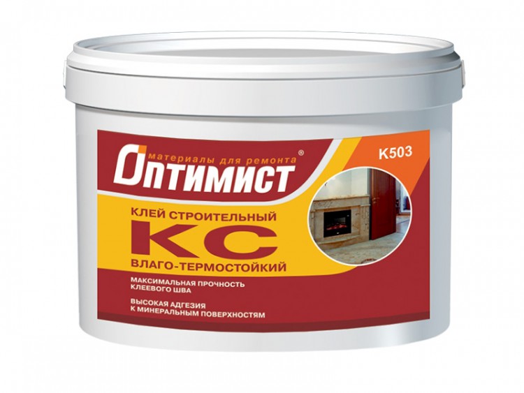 Клей КС строительный термостойкий для внутренних работ Оптимист 1,5 кг