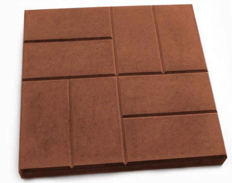 Плитка тротуарная вибролитая "Паркет гладь" коричневая (40х40х5см) 15,5 кг (1п. 72шт)