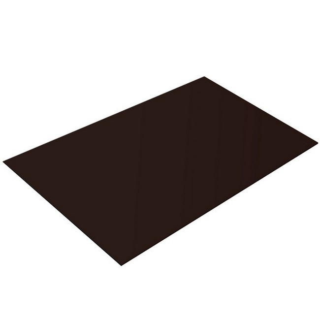 Лист плоский 2000х1250х0,4мм ПЭ (RAL 8017 (коричневый)) (штуки)