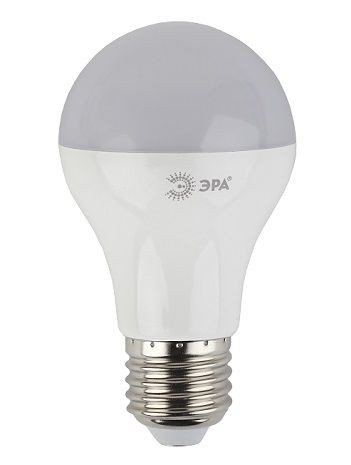 Лампа светодиодная ЭРА шар, А60 15w-827-Е27, теплый свет