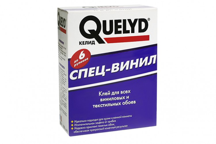 Клей обойный СПЕЦ-ВИНИЛ (винил,текстиль) QUELYD 300 гр (30шт/уп)