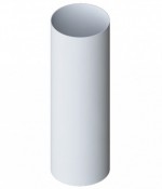 Труба водосточная ф100 2000мм ПЭ (RAL 9003 (белый))