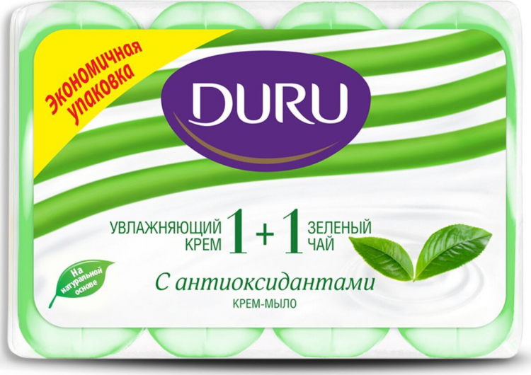 Мыло DURU 1+1 Зеленый чай 80г