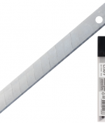 Лезвия для ножей 9 мм КОМПЛЕКТ 10ШТ, толщ лезвия 0,38мм, STAFF "Basic",235465