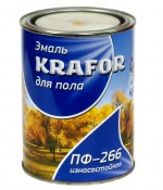 Эмаль ПФ-266 "KRAFOR" жёлто-коричневая 0,9кг