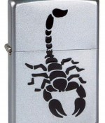 Зажигалка ZIPPO Scorpion, с покрытием Satin Chrome 36x12x56 мм(205)