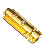 Шпингалет метал. полуавтоматический 75х28мм золото (602-090)