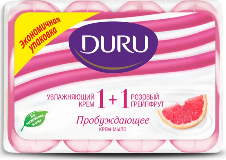 Мыло DURU крем+розовый грейпфрут 1+1