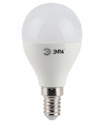 Лампа светодиодная ЭРА шар, P45 9w-827-Е14, теплый свет