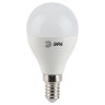 Лампа светодиодная ЭРА шар, P45 9w-827-Е14, теплый свет