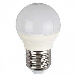 Лампа светодиодная ЭРА шар, P45 9w-840-Е27, яркий свет