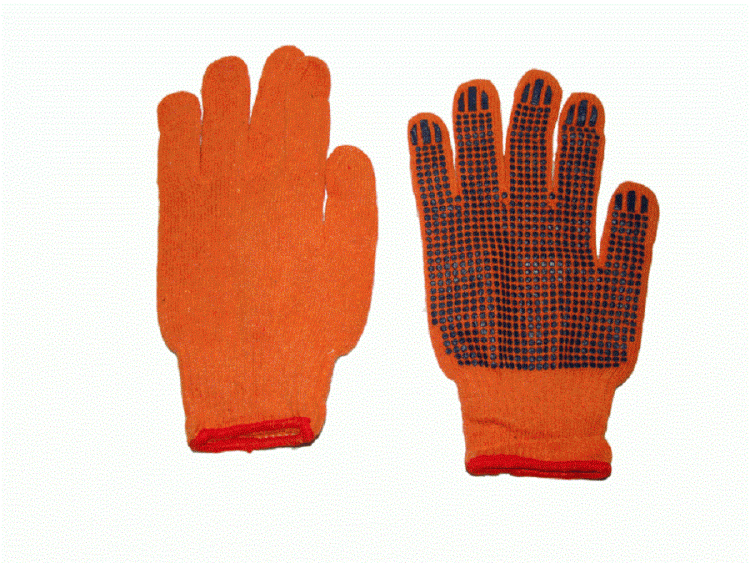 Перчатки "Садовые Долони" с ПВХ оранжевые